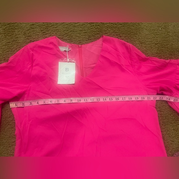 New Belongsci / Elegant Pink Midi Dress Size XL - Picture 7 of 8